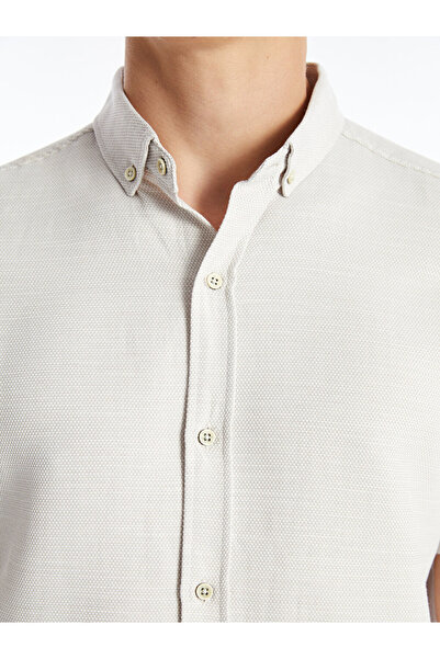 LC Waikiki Férfi ing - vékony szabású, rövid ujjú, Dobby