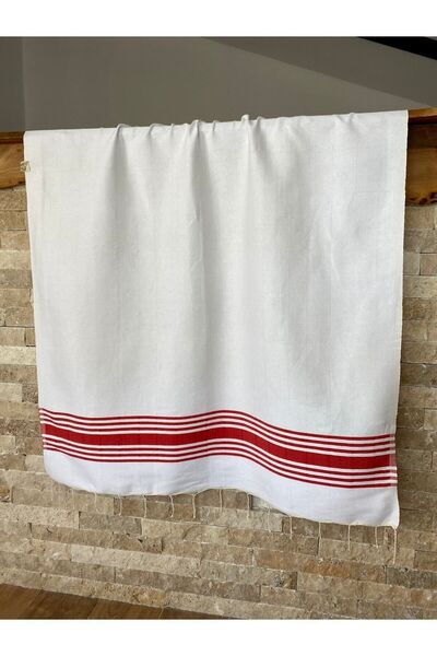bohemian buldan Hand-Woven Cotton Red 90x190 Beach Sauna Peshtemal