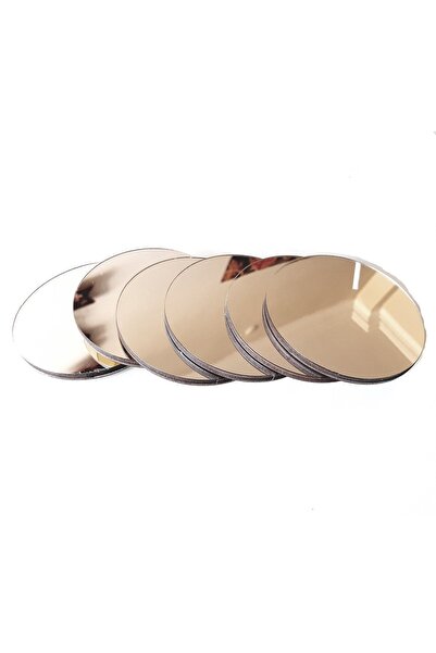 KEMSON Ikea Style Silver Plexiglass Coasters Set of 6 8cm