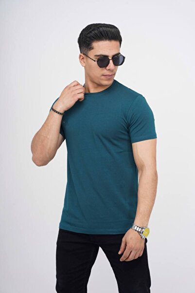 Est Estola Ανδρικό μπλουζάκι με λεπτή λαιμόκοψη με μαλακή υφή 5 τεμ