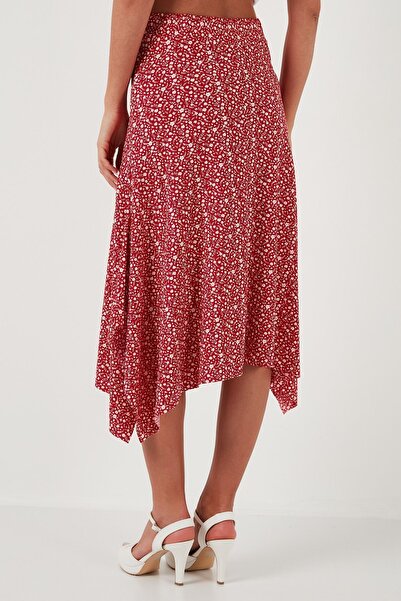 Lela Fustă midi cu volan cu model Fustă 5864073