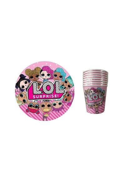 LOL Baby Birthday Plate Cup Set for 16 People