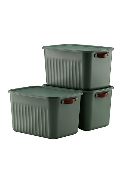 LIUWA 15 Lt Capacity 3 PCS Storage Box Mix - Organizer and Storage Box