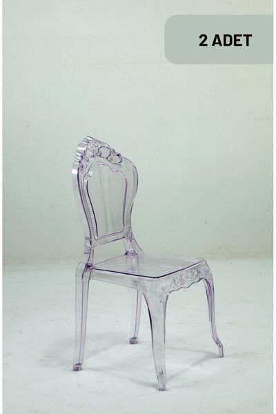 SANDALİE 2 Adet / Mutfak&Salon&Bahçe Milda Sandalye - Şeffaf