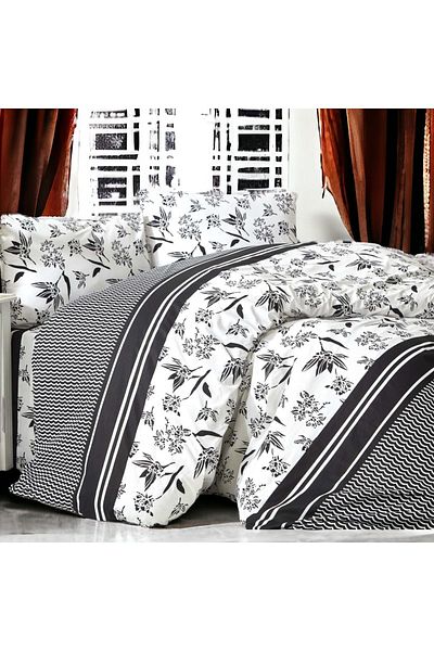 MAJESTE Alinda 100% Cotton Ranforce Double Duvet Cover Set (2 Pillow Cases)-1069