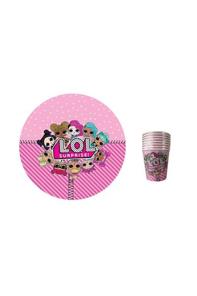 LOL Baby Birthday Plate Cup Set for 16 People