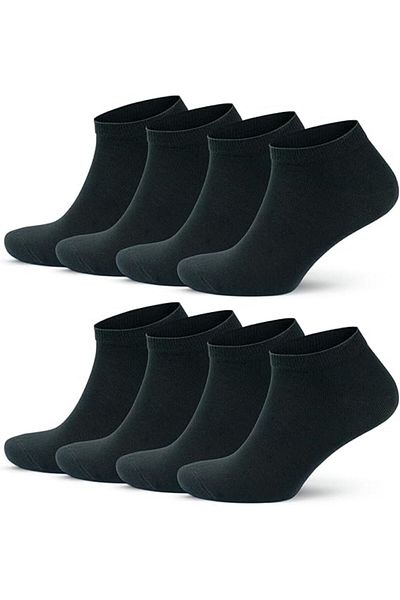 Ozzy Socks Economical 8 Pairs of Cotton Black Women's Booties