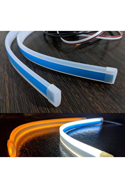 MSMARKETİNG Far Üstü Kayar Led  Kayar Sinyalli  60cm+60cm Far Ledi