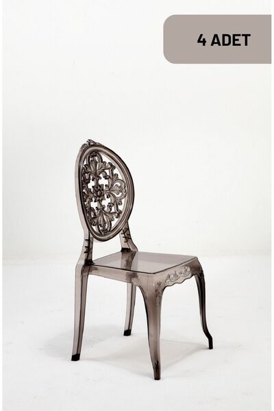 SANDALİE 4 Adet / Mutfak&Salon&Bahçe Tolina Sandalye - Füme
