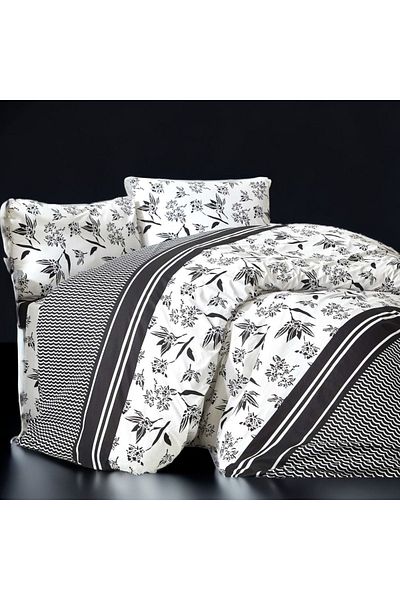 MAJESTE Alinda 100% Cotton Ranforce Double Duvet Cover Set (2 Pillow Cases)-1069