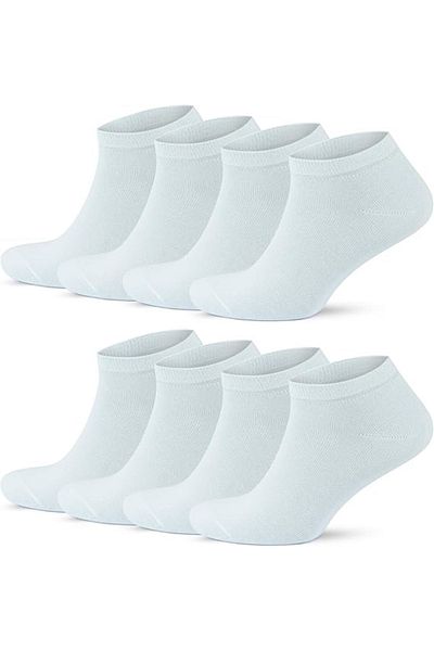 Ozzy Socks 8 Pairs of Economical Cotton White Men's Booties