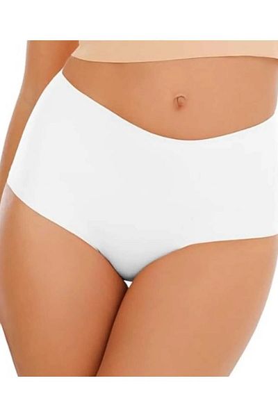 SAUNA SUIT Laser Cut High Waist Non-Marking Slip White Panties