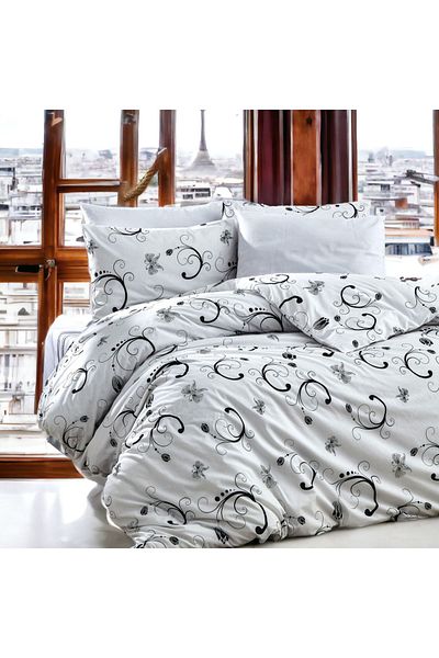 MAJESTE Combined/Cotton Ranforce Does Not Want Ironing Non-Wrinkle Double Duvet Cover Set - With 4 Pillowcases-1355