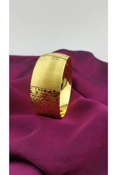barisiva gold 22 Ayar Altın Kaplama Kadın 4 cm Eninde Bilezik Modeli Adet Fiyatıdır