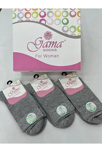 Gama Çorap 3 Pieces Bamboo Natural 100% Thin Summer Nylon Free Women's Socks