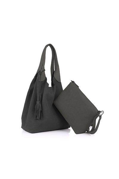 Getcho Elena Genuine Leather Suede Shoulder Bag - YC1969S