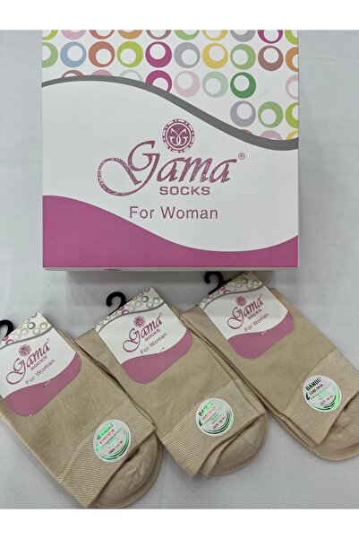 Gama Çorap 3 Pieces Bamboo Natural 100% Thin Summer Nylon Free Women's Socks