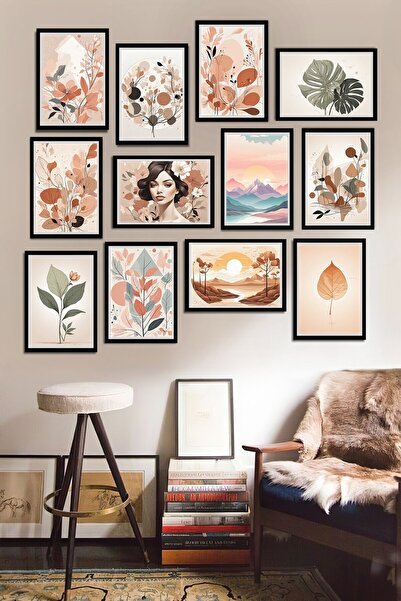 Tontilika Boho Tarzı Sanat Tablo Seti - 12 Parçalık Koleksiyon
