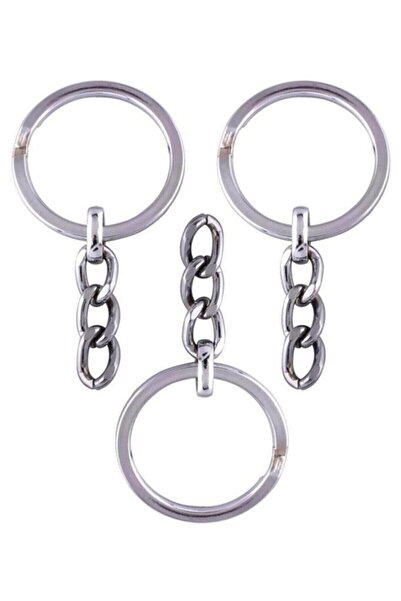 Kezban Tekstil Breloc Inel cu Lant 2,5 Cm 50 Bucati