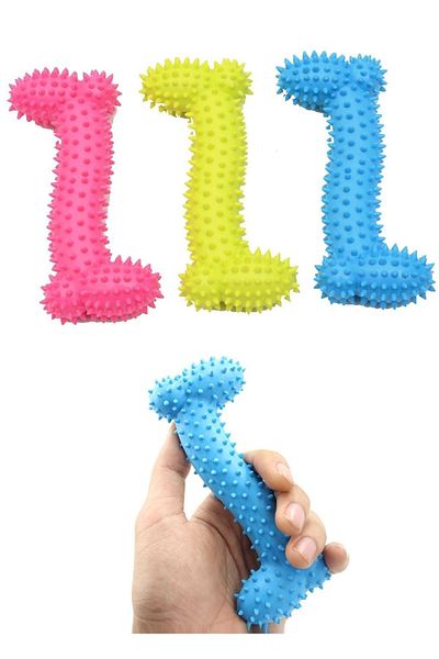 RoseRoi Spiky Dog Teether Bone Toy 1 Piece