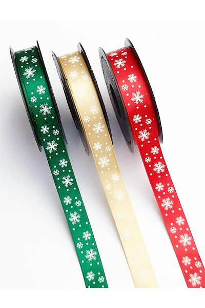 Kezban Tekstil Yellow (Gold) Satin New Year Ribbon 2 Cm Width 5 M Length
