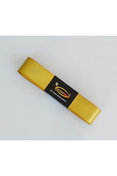 Kezban Tekstil Mustard Yellow Satin Ribbon 3 Cm