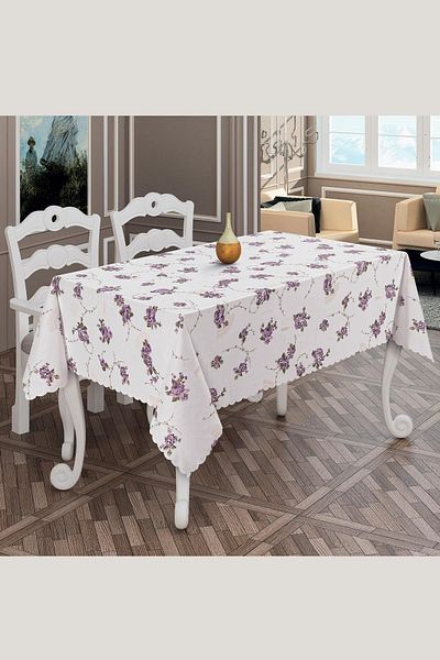 Latuda Concept La8133 Ponje Carefree Tablecloth 150 Round Lilac