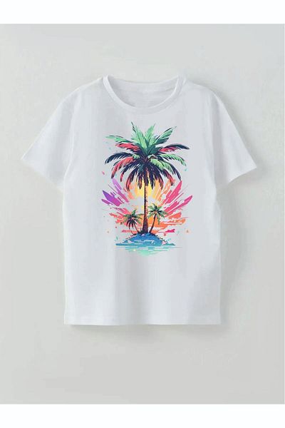 Cevval Tricou pentru copii - Imprimat PALM