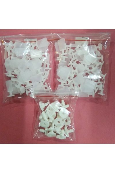 Kezban Tekstil Curtain Buttons Sew on Machine 100 Pieces + Screw Roulette 20 Pieces