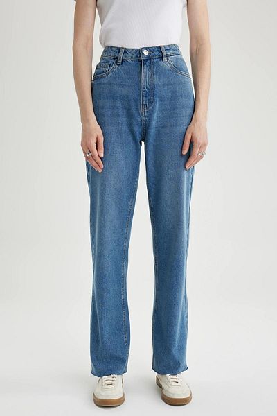DeFacto 90's Wide Leg - Cut-Tip Jeans A5295ax23au 100% Cotton