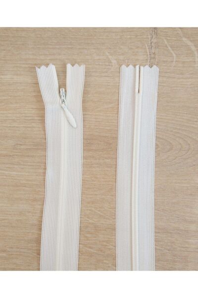 Kezban Tekstil Fermoar Crem Ascuns 50 Cm 1 Buc