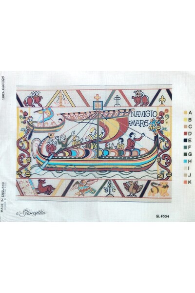 CanansCraft 46x34cm Baskılı Işlenmemiş İpleri Dahil Goblen Tarihi Mısır Meden...