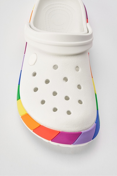 OZYO Samesa White Rainbow Clogs Eva Summer Beach - Papuci de zi cu zi