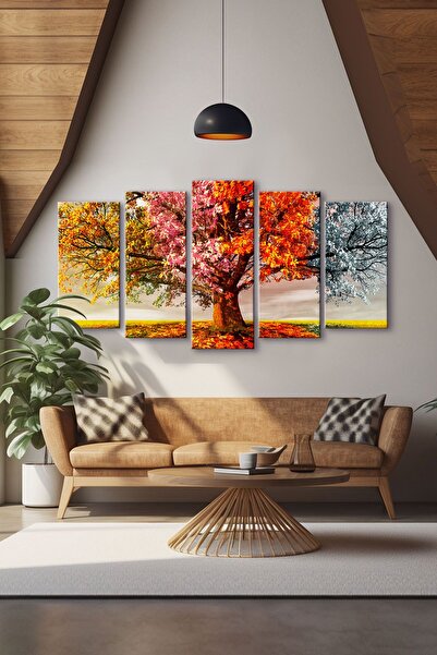 PINALE ART Beşli Dört Mevsim Modern Kanvas Tablo