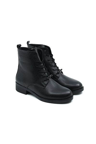 Gusse Women's Black Genuine Leather Boots