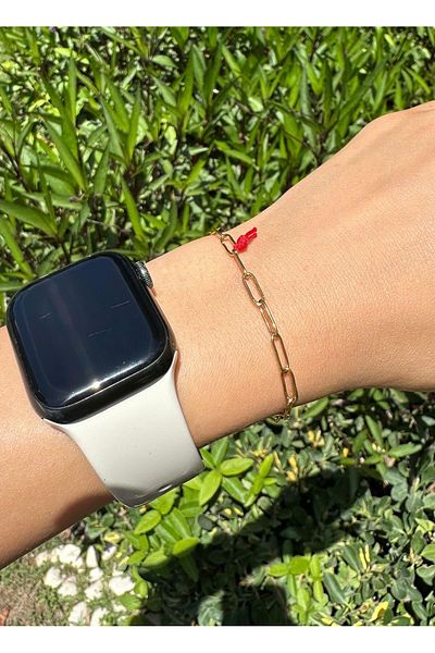 Atelier Çağla Gold Thin Nail Chain Bracelet