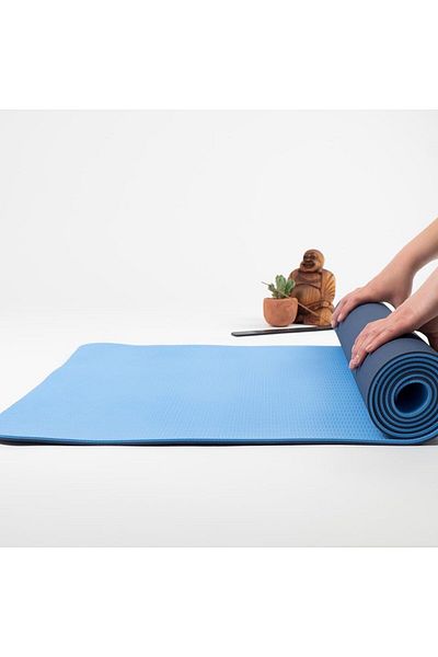 Mitr Blue Non-Slip Yoga & Pilates Mat