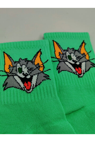 Shuttle Park Unisex Green Bugs Bunny με μοτίβο γραπτές κολεγιακές κάλτσες