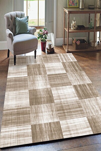 Yürük Home Welsoft Kumaş Dijital Baskılı YRK139 Modeli Lastikli Halı Örtüsü