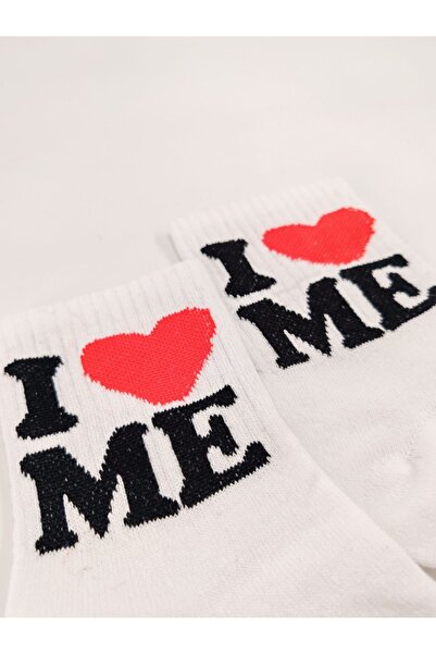 Shuttle Park Unisex Comics I Love Me Written College Κάλτσες