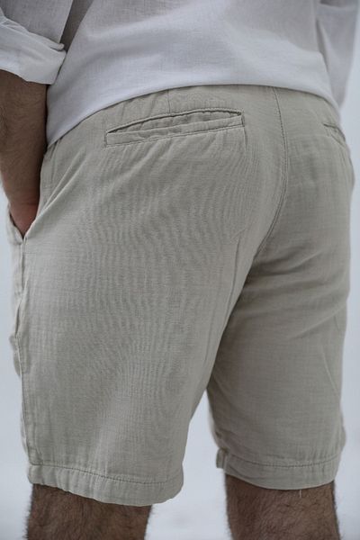 COOL TARZ Pánské šněrovací plátěné šortky béžové Musli
