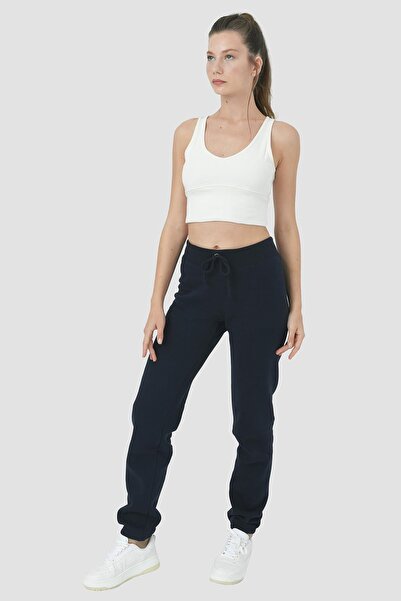 Comm-Ci Star Navy Blue Lace-Up Thick Cotton Sports Tracksuit