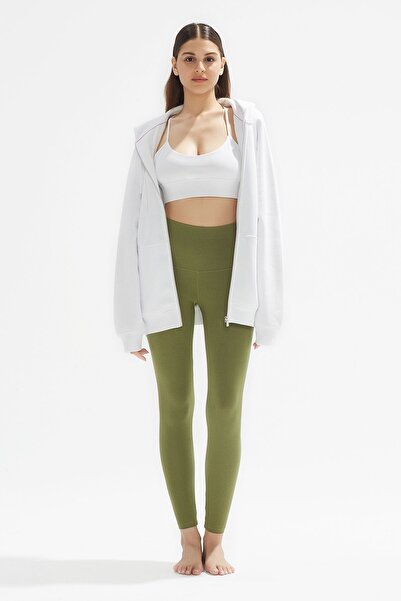 Comm-Ci سويت شيرت محبوك من Ela باللون الأبيض بثلاثة خيوط وسحاب مفصل