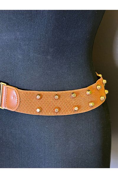Gönülden Tasarım EN 4 CM Καφέ Ατσάλινο Συρραπτικό - Ελαστική Γυναικεία Ζώνη