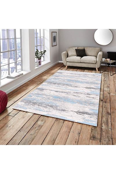 MEKA TEKSTİL Blue Turquoise Model Silk Velvet Elastic Carpet Cover