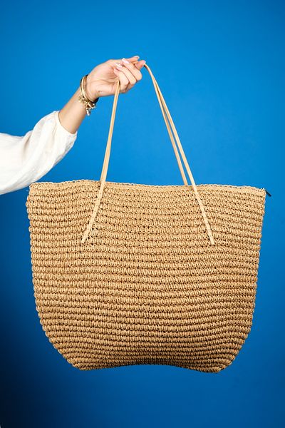 LuviShoes HSR1172 Modell Tan Stroh Damen Schultertasche