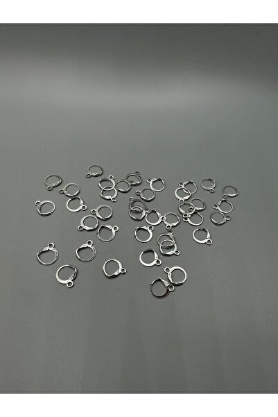 Egem aksesuar 20 Adet Küpe Kancası Ay Kanca Gümüş