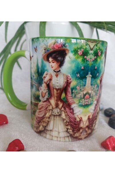 Mugs and love Vintage baskı büyük boy kupa