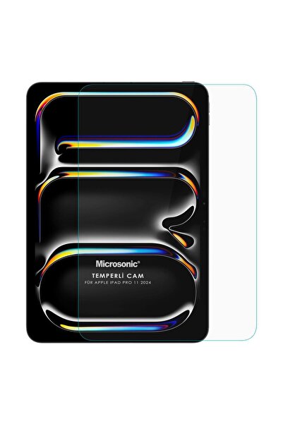 Microsonic Apple iPad Pro 11 2024  Uyumlu (A2836-A2837) Tempered Glass Cam Ekran Koruyucu