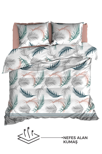 Elart Duvet Cover Set Ranfors Double 4 Piece Helen Powder